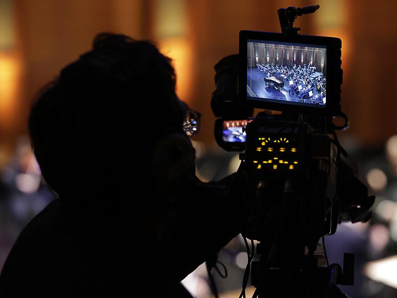 Broadcast camera during the 2022 Cliburn Competition