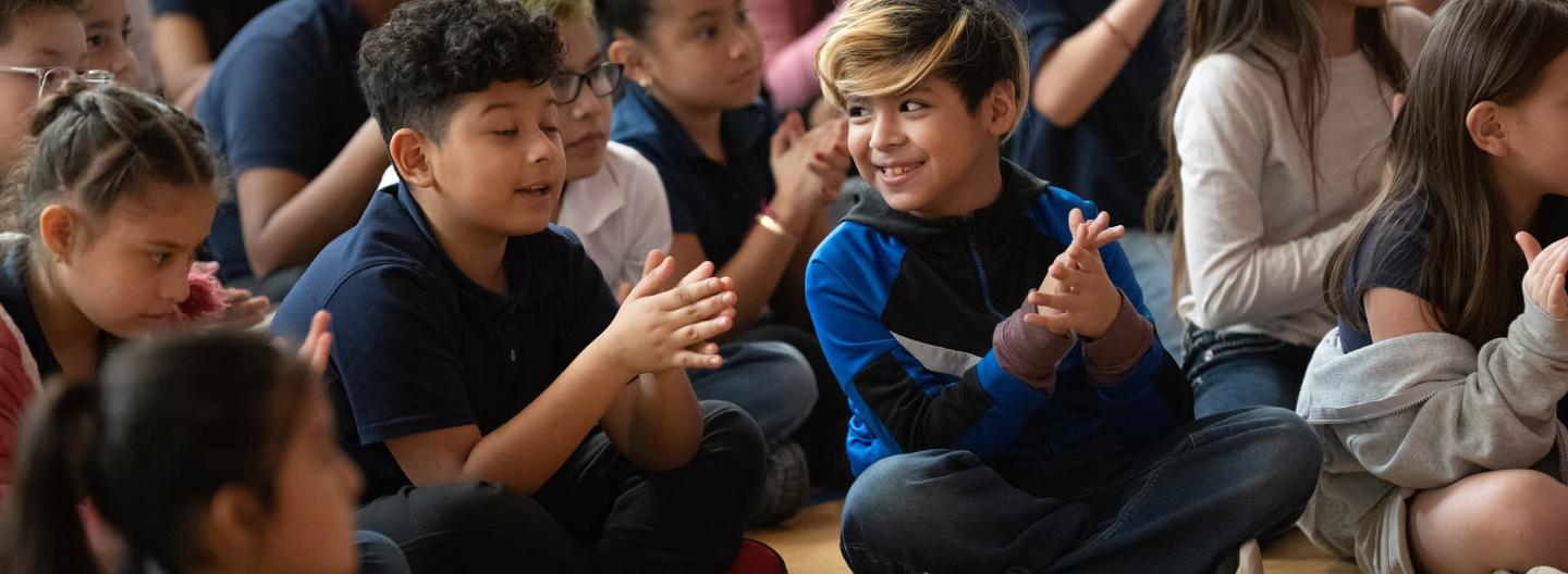 Children participating in a Cliburn in the Classroom program