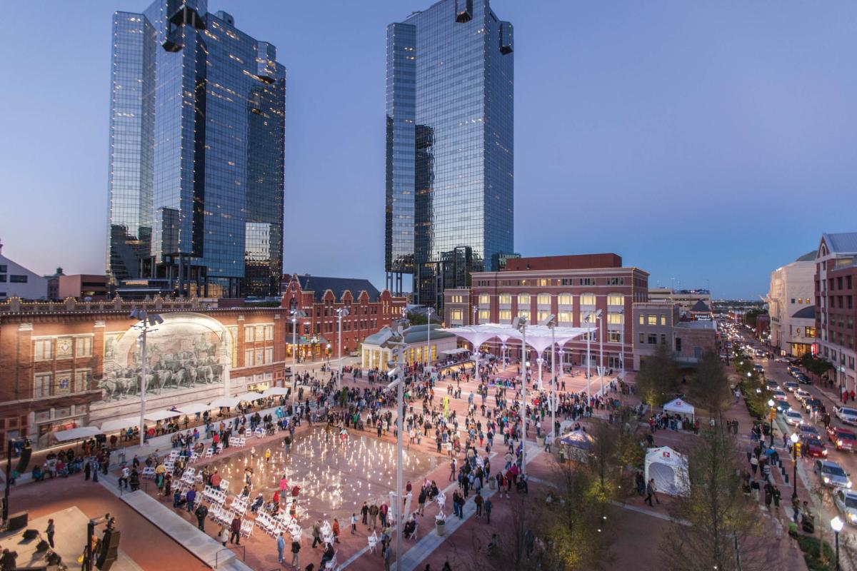 Sundance Square in downtown Fort Worth