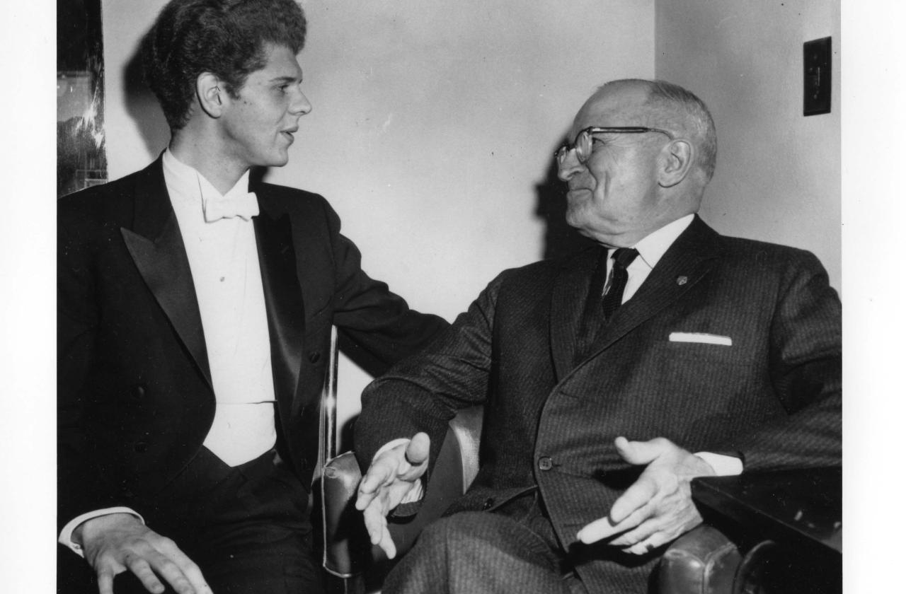 Van Cliburn with Former President Truman, Kansas City, April 6, 1962