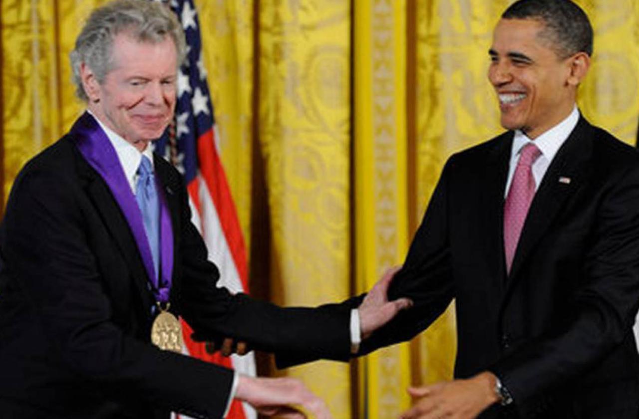 Van Cliburn receiving the National Medal of the Arts from President Barack Obama