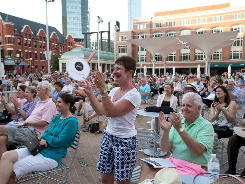 crowd in sundance square for the cliburn finale