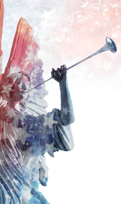 Bass Hall Angel in Red, White, and Blue